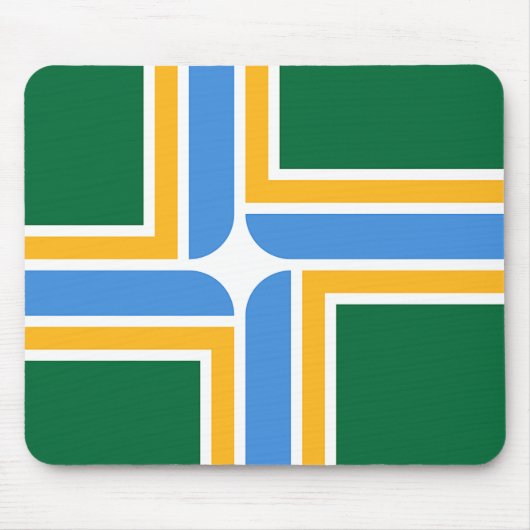 Mousepad met de vlag van Portland, Oregon Muismat (Voorkant)