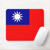 Mousepad met de vlag van Taiwan Muismat (Met muis)