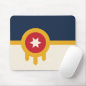 Mousepad met de vlag van Tulsa, Oklahoma Muismat (Met muis)