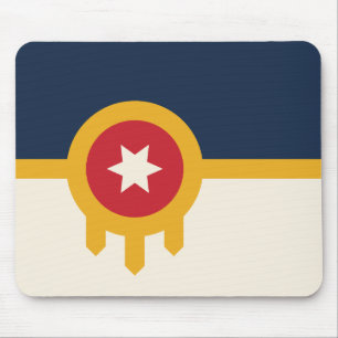 Mousepad met de vlag van Tulsa, Oklahoma Muismat