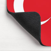 Mousepad met de vlag van Turkije Muismat (Hoek)
