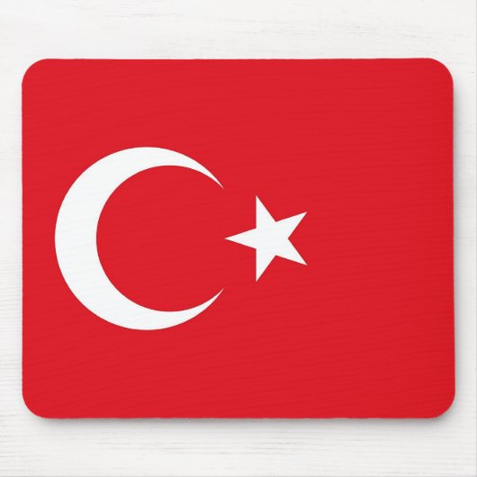 Mousepad met de vlag van Turkije Muismat (Voorkant)