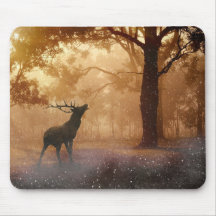 Mousepad met Deer / Mousepad Hirsch