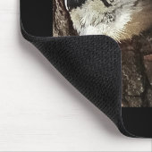 Mousepad met Downy Woodpecker - Verticaal Uitzicht Muismat (Hoek)