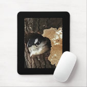 Mousepad met Downy Woodpecker - Verticaal Uitzicht Muismat (Met muis)
