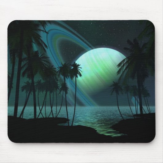 Mousepad met een planeet muismat (Voorkant)