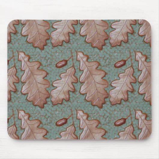 Mousepad met eikenblad print muismat (Voorkant)