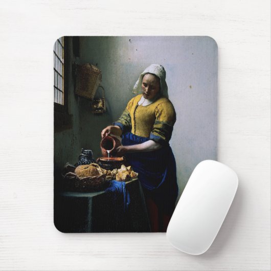 Mousepad met het schilderen van Johannes Vermeer Muismat (Met muis)