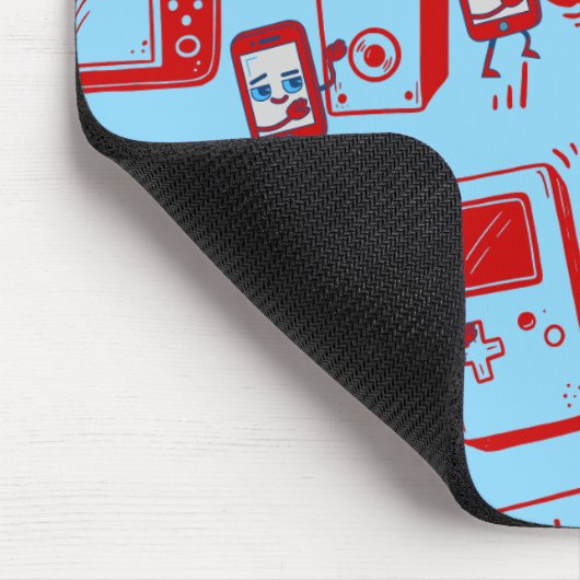 Mousepad met het thema Schattige gamen Muismat (Hoek)