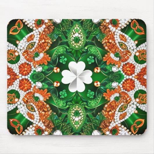 Mousepad met Ierland Kleuren Design Muismat (Voorkant)