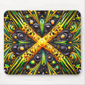 Mousepad met Jamaicaanse kleuren ontwerp Muismat (Voorkant)