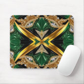 Mousepad met Jamaicaanse kleuren ontwerp Muismat (Met muis)