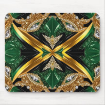 Mousepad met Jamaicaanse kleuren ontwerp