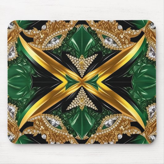 Mousepad met Jamaicaanse kleuren ontwerp Muismat (Voorkant)