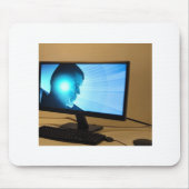 Mousepad met man bij computerontwerp muismat (Voorkant)