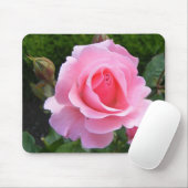 Mousepad met mooie roze roos muismat (Met muis)