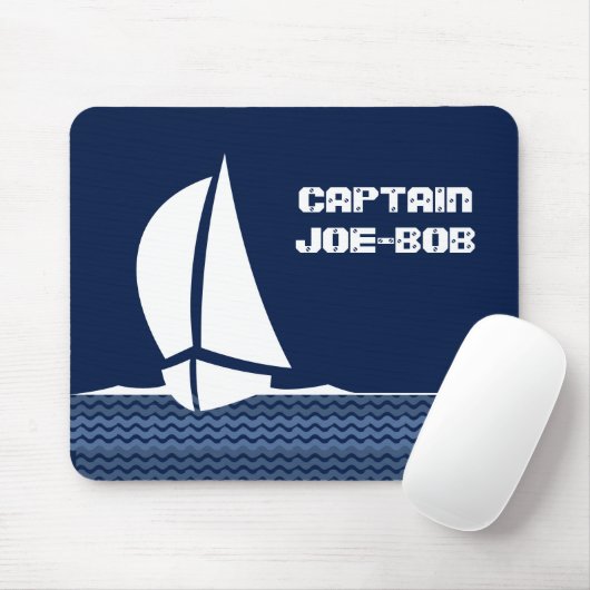 Mousepad met naam kapitein erop muismat (Met muis)