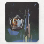 Mousepad met Retro USSR Ruimteprogramma Propaganda Muismat (Voorkant)