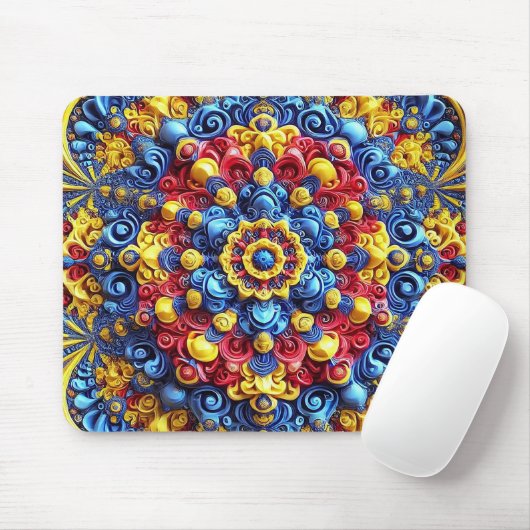 Mousepad met Roemeense kleuren Design Muismat (Met muis)