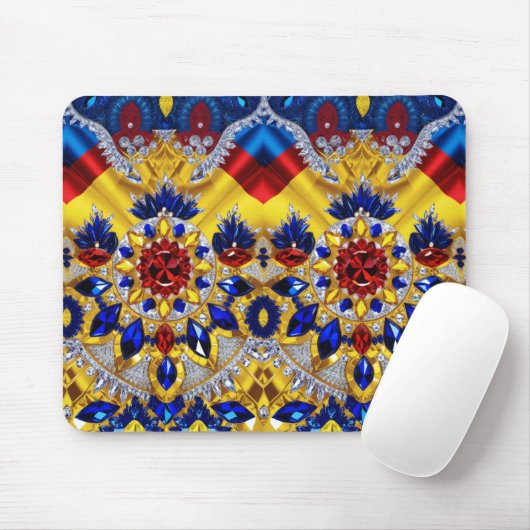 Mousepad met Roemeense kleuren Design Muismat (Met muis)