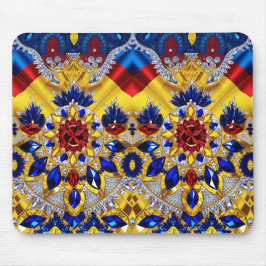 Mousepad met Roemeense kleuren Design Muismat (Voorkant)