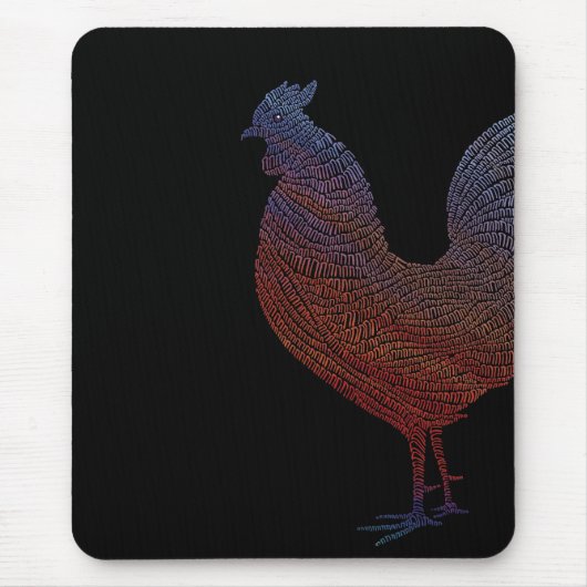 Mousepad met schilderij van Chicken Muismat (Voorkant)