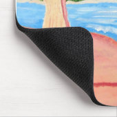Mousepad met schilderij van dame op strand muismat (Hoek)