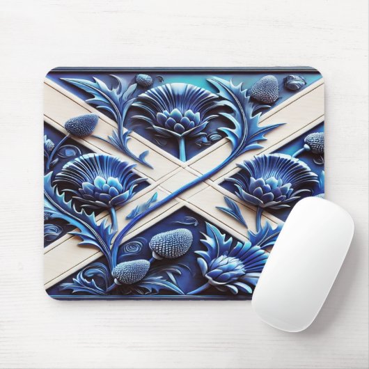 Mousepad met Scottish Thistles Design Muismat (Met muis)