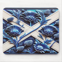 Mousepad met Scottish Thistles Design