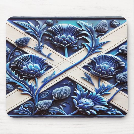 Mousepad met Scottish Thistles Design Muismat (Voorkant)