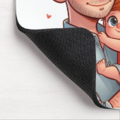 Mousepad met toewijding voor papa. muismat (Hoek)