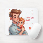 Mousepad met toewijding voor papa. muismat (Met muis)