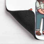 Mousepad met toewijding voor papa. muismat (Hoek)