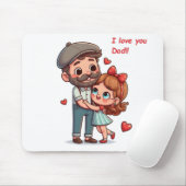 Mousepad met toewijding voor papa. muismat (Met muis)