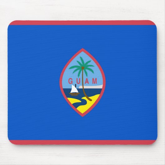Mousepad met Vlag Guam - Verenigde Staten Muismat (Voorkant)