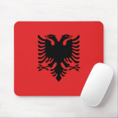 Mousepad met vlag van Albanië Muismat (Met muis)