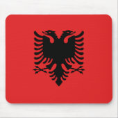 Mousepad met vlag van Albanië Muismat (Voorkant)