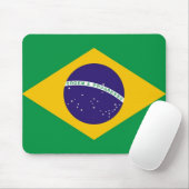 Mousepad met vlag van Brazilië Muismat (Met muis)
