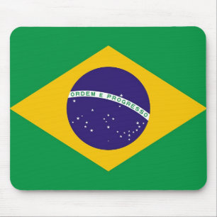 Mousepad met vlag van Brazilië Muismat