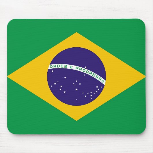 Mousepad met vlag van Brazilië Muismat (Voorkant)