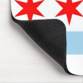 Mousepad met Vlag van Chicago - Verenigde Staten Muismat (Hoek)