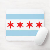 Mousepad met Vlag van Chicago - Verenigde Staten Muismat (Met muis)