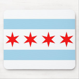 Mousepad met Vlag van Chicago - Verenigde Staten Muismat