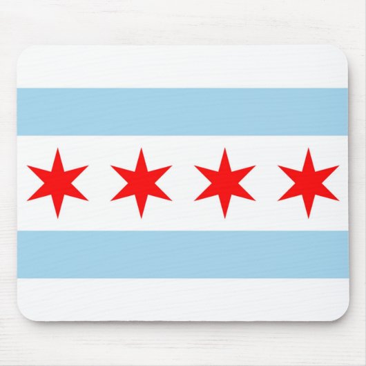 Mousepad met Vlag van Chicago - Verenigde Staten Muismat (Voorkant)