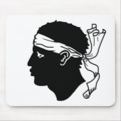 Mousepad met vlag van Corsica, Frankrijk Muismat (Voorkant)