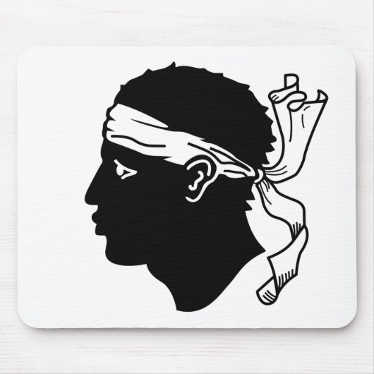 Mousepad met vlag van Corsica, Frankrijk Muismat (Voorkant)
