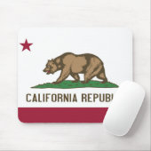 Mousepad met vlag van de staat Californië - Vereni Muismat (Met muis)