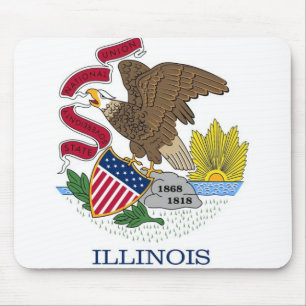 Mousepad met vlag van de staat Illinois - Verenigd Muismat