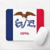 Mousepad met vlag van de staat Iowa - Verenigde St Muismat (Met muis)