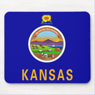 Mousepad met vlag van de staat Kansas - Verenigde  Muismat